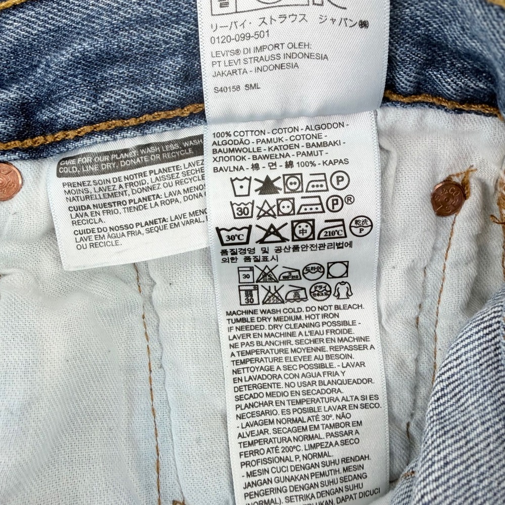 Levi's Men's 501 Original Fit Jeans 35x30 Blue Medium Wash Expanded Back Patch - Picture 7 of 11